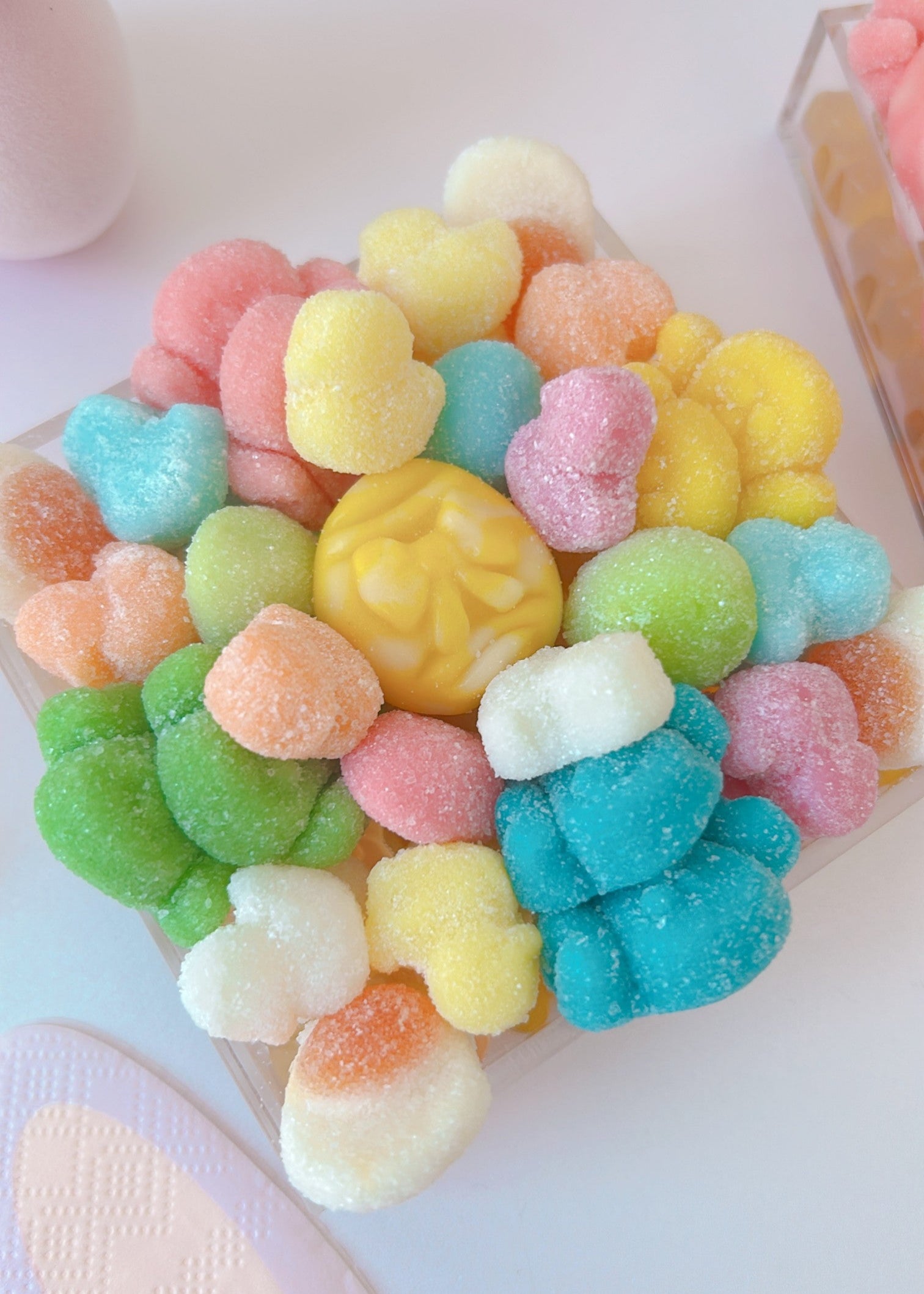 Easter and spring-themed candy board or tray