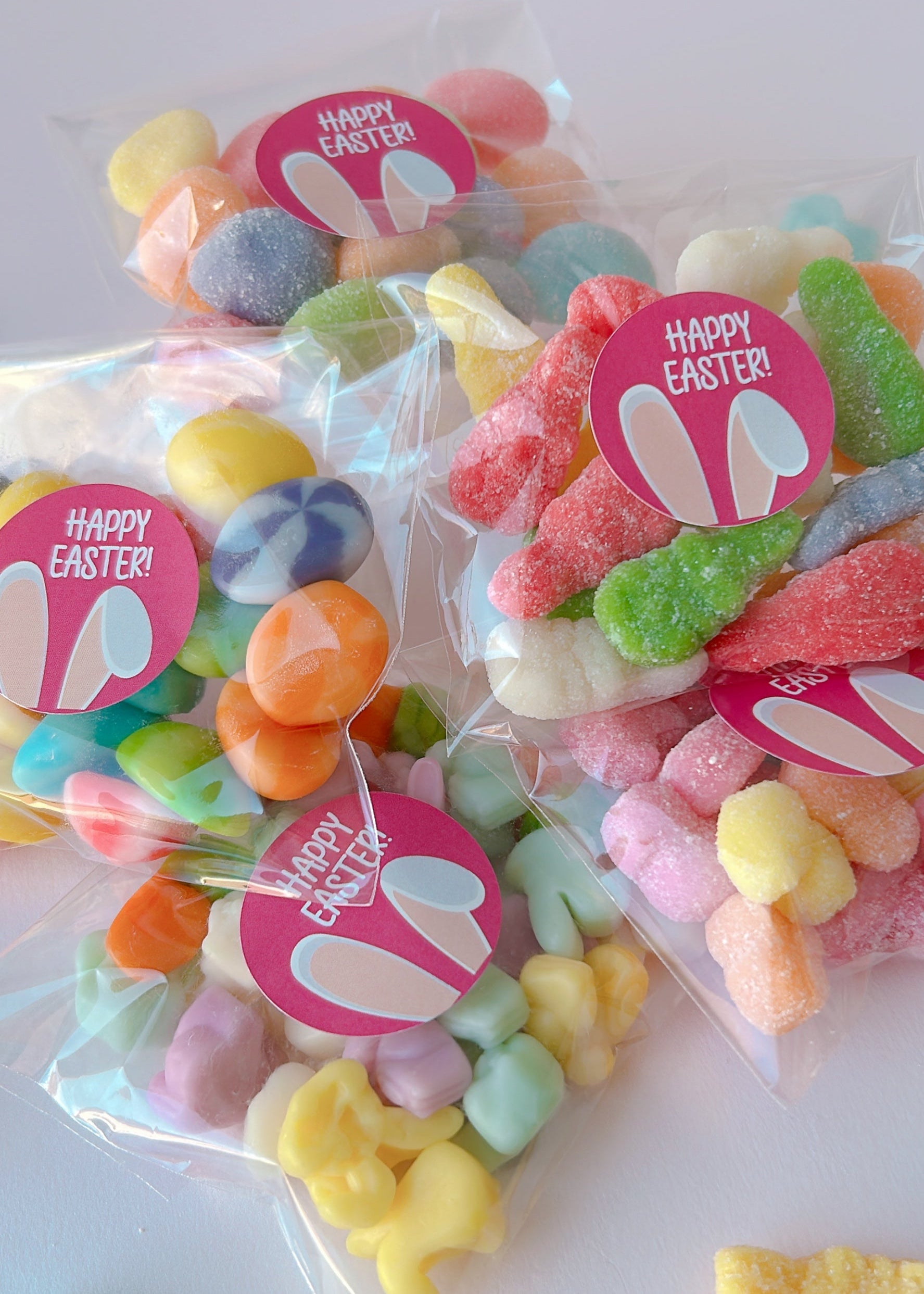 Easter-themed gummy candy grams