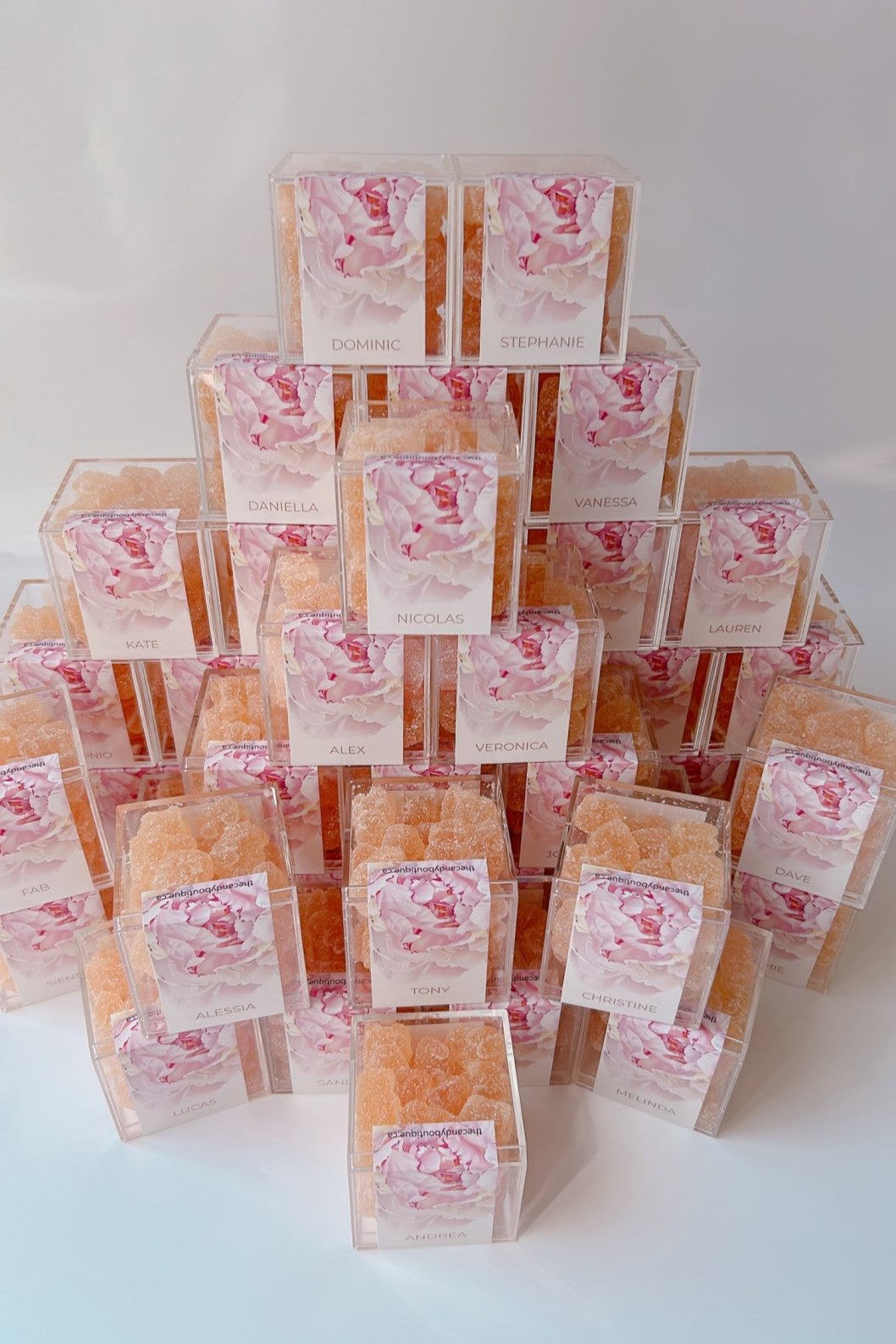 Favors with guest names