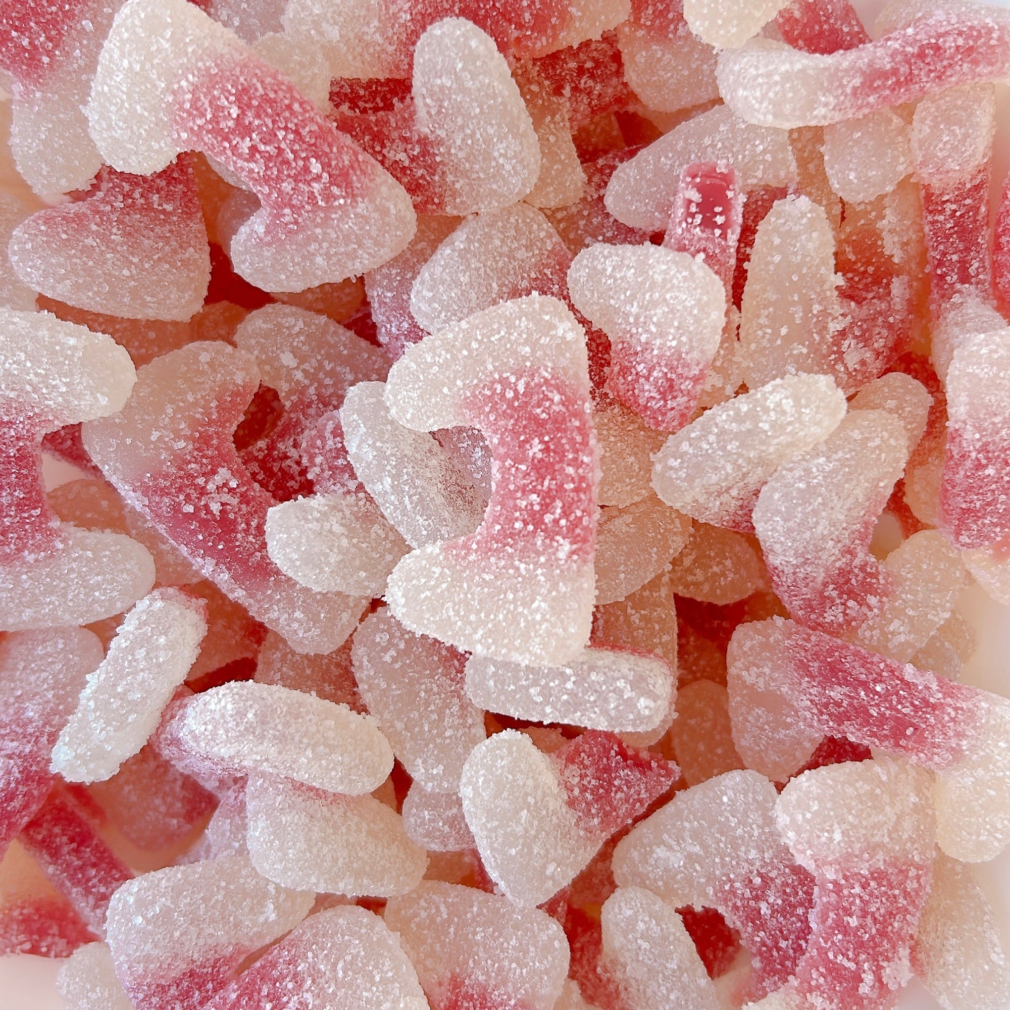 Sour gummy candy shaped in fangs for halloween