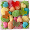 Candy tray with flower shaped gummies