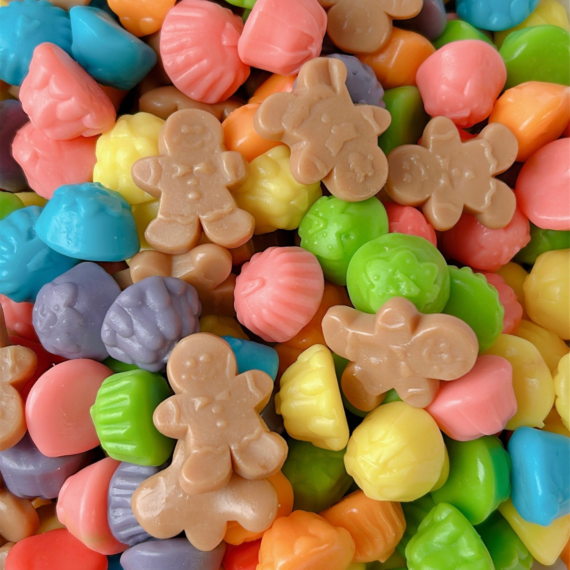 Gingerbread men shaped gummy candy