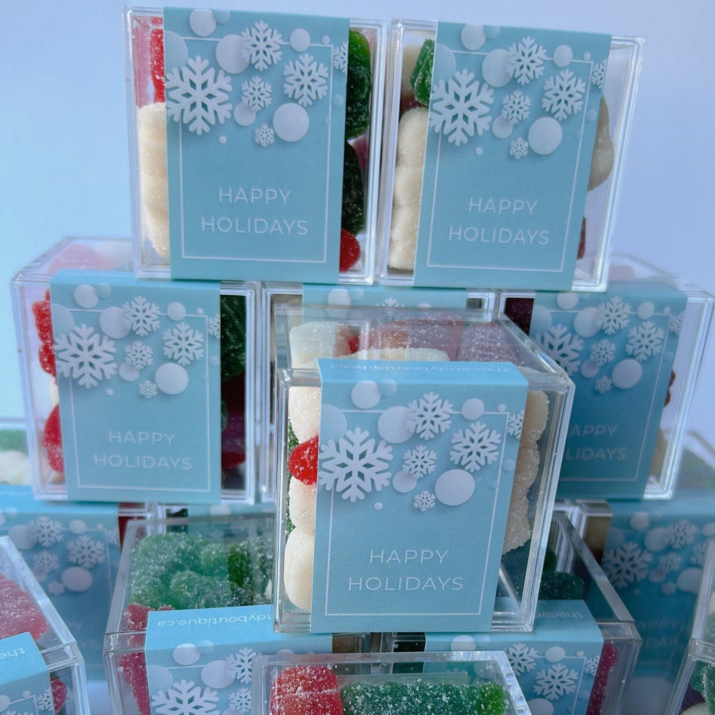 Happy Holidays Candy Cubes