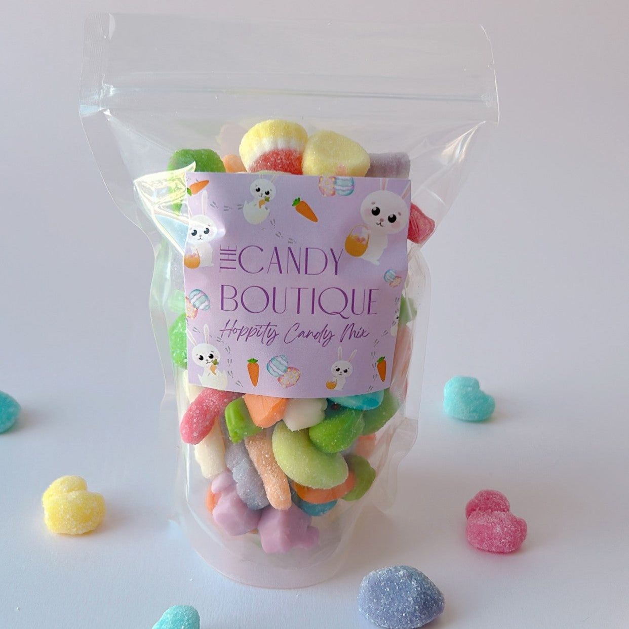 Bunny-themed gummy candy mix