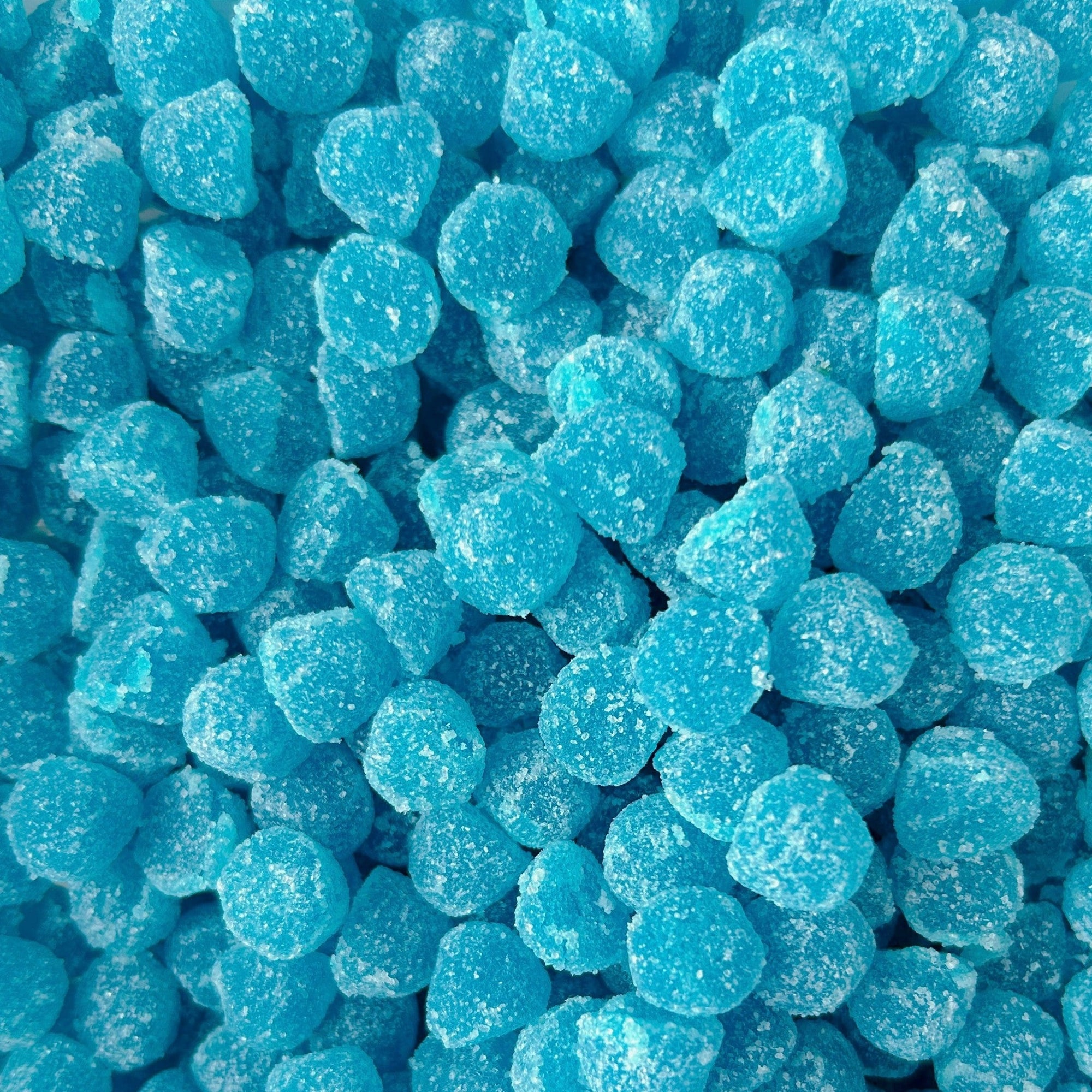 mini blue gummi candy drops