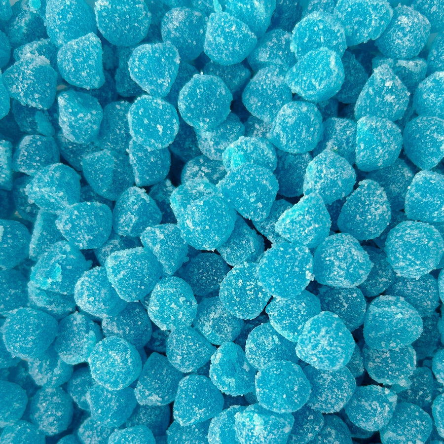mini blue gummi candy drops
