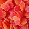 peach flavoured hear shaped gummies
