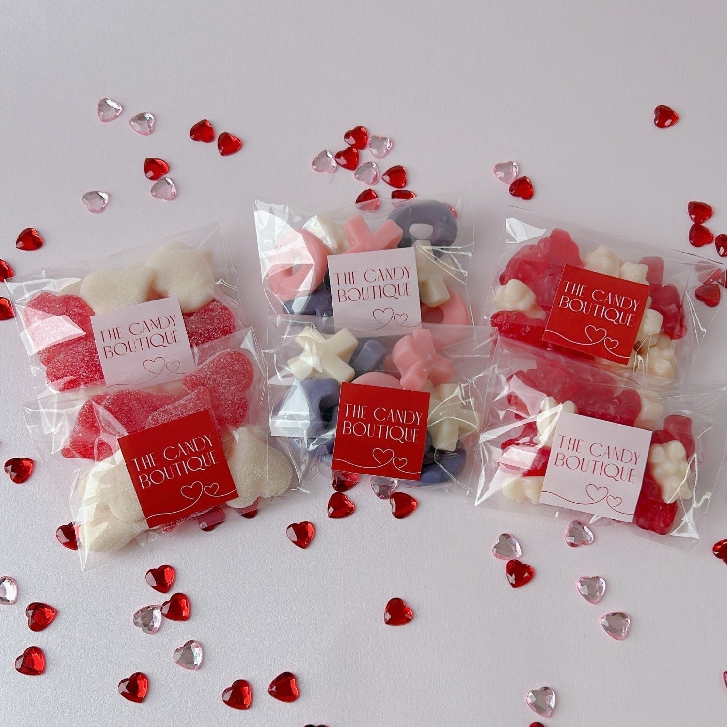 assorted valentine themed gummy candy