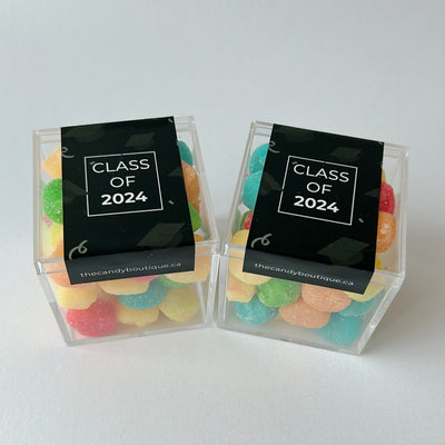 acrylic boxes filled with candy