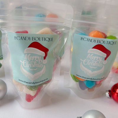 Mini Candy Bags with christmas themed candy