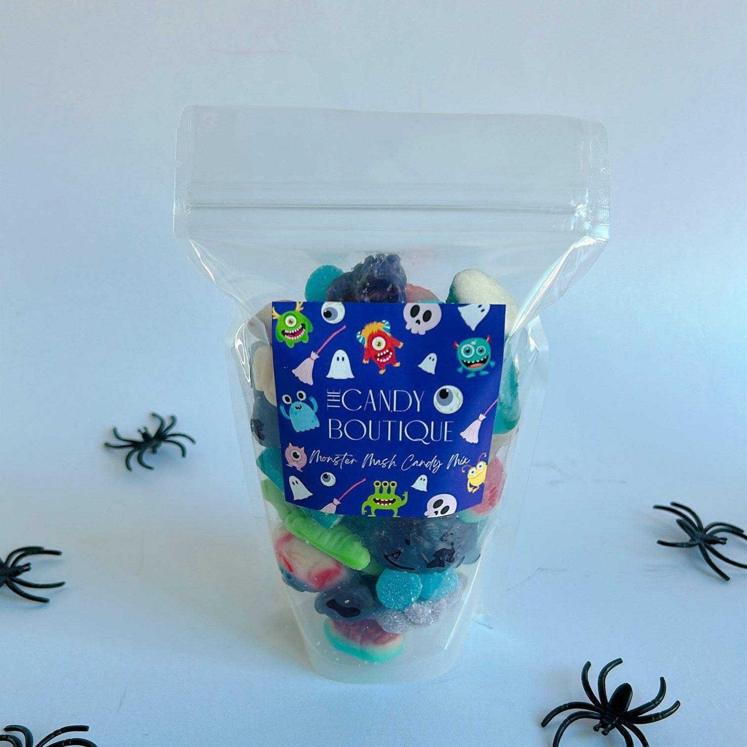 Bag of colorful halloween-themed gummy candy
