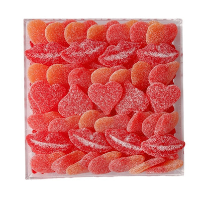 peach and cherry flavoured candy board