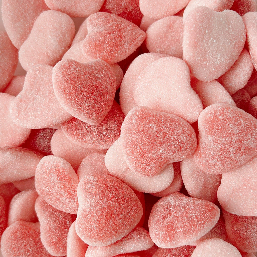 pink heart shaped gummy candy