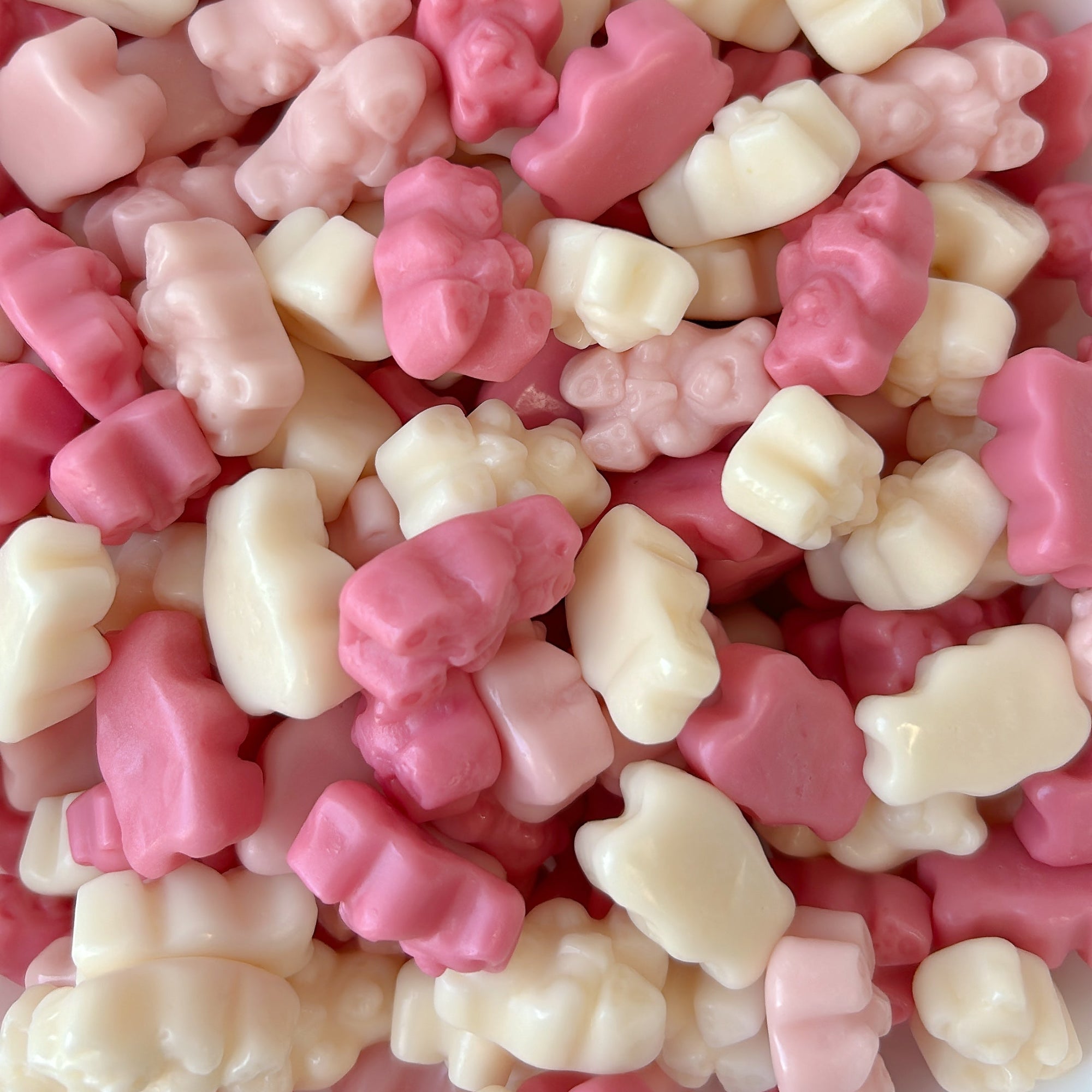 Pink and White Gummy Bears Candy