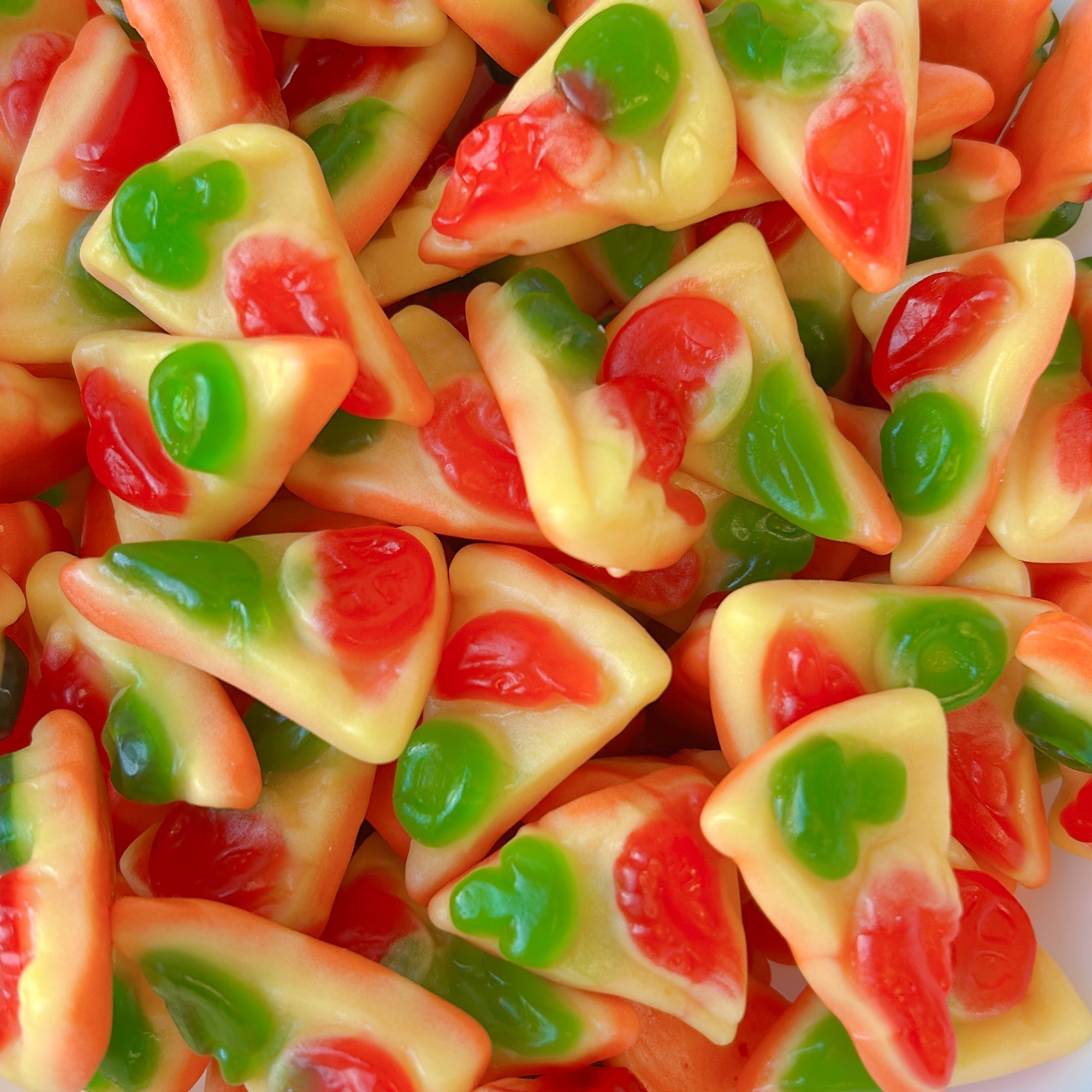 a pile of Pizza Sliced gummy candy