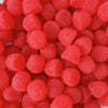 Crunchy red strawberry flavoured gummies