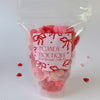 Mix of pink and red valentines day gummy candy mix