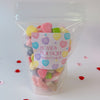 Candy bag  mix for valentines with pastel coloured gummy candy