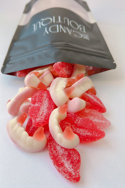 image of mixed gummies of fangs and lips