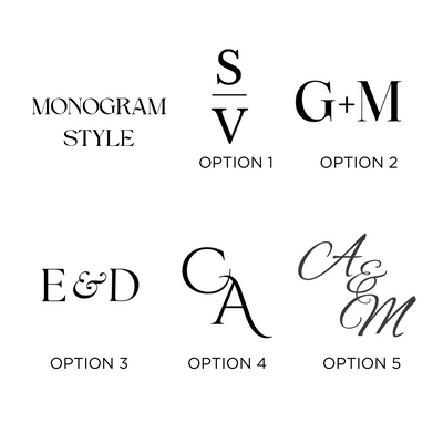 monogram options