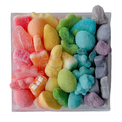 pastel rainbow candy board